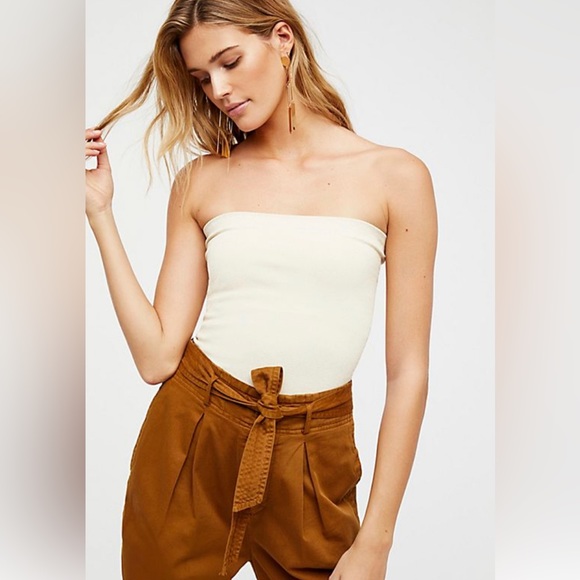 Free People Womens Seamless Sparkle Tube Top Strapless Shimmering Cami - Picture 2 of 6